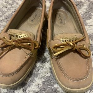 Lightly worn khaki Sperry Top-Siders